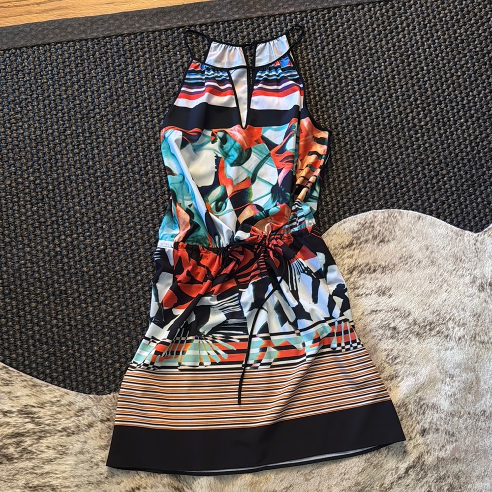 Clover Canyon Vibrant Striped and Floral Dress